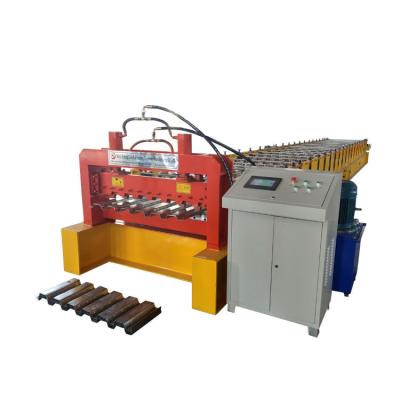 China Steel Profile Corrugated Metal Floor Deck Machine With 23 Rollers , Longlife for sale