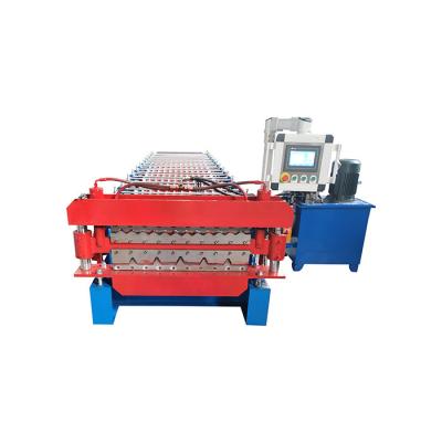 China Color Coated Steel PPGL Double Layer Roll Forming Machine Deck Roof Sheet Making for sale