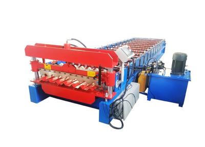 China Euro Standard Automatic Galvanized 0.3mm Roof Tile Roll Forming Machine 10m/Min for sale