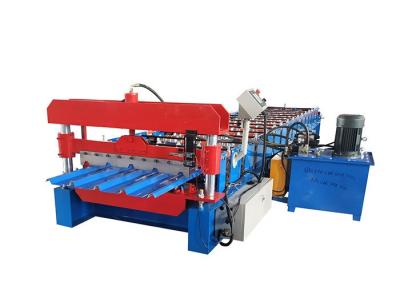 China Trapezoidal Type Galvanized Ppgi Roofing Roll Forming Machine for sale