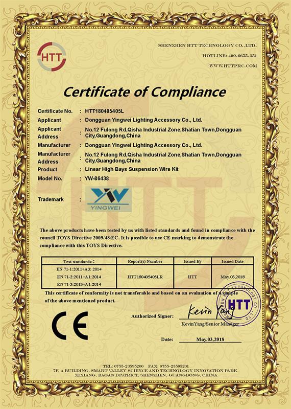 CE - Yingwei Lighting Accessory Co.,Ltd.