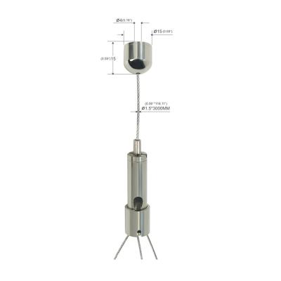 Chine Kit de suspension pour pot de fleur en forme de fourchette avec œillet en laiton et en acier inoxydable 304 à vendre