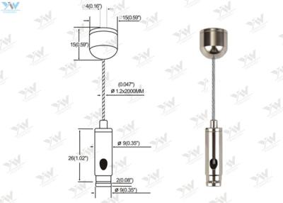 Chine Systèmes de la suspension légers pendants de kit de suspension/éclairage montant des accessoires à vendre