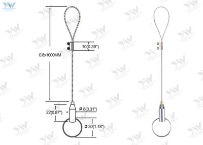 China Self Locking Adjustable Cable Hangers / Wire Hanging Display Systems Custom Length for sale