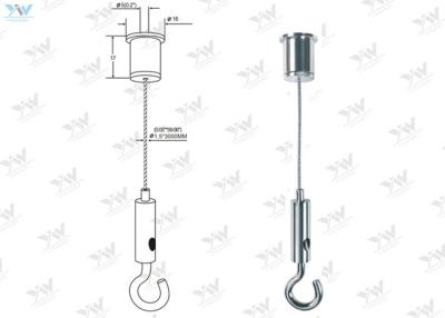 China Teto que monta o sistema de suspensão ajustável do comprimento do fio do jogo da suspensão do painel do diodo emissor de luz à venda