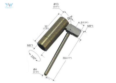 Chine Joint articulé de lampe de couleur de nickel, fil du joint universel M8 de laiton avec le bras à vendre