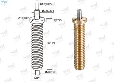 China Precision M 8 Fully Threaded Brass Cable Gripper / Aircraft Cable Adjustable Fittings for sale
