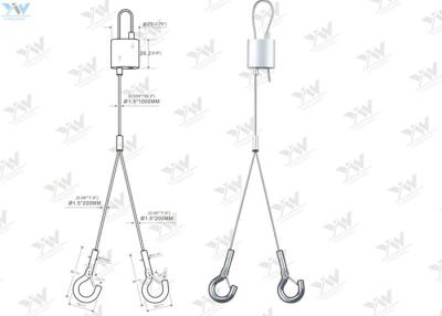 China Grueso colgante ligero ajustable del alambre del equipo Ø1.5 milímetro del cable de Y para los paneles del LED en venta