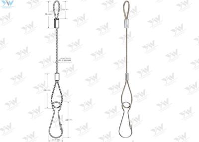 China Coloque las eslingas de la cuerda de alambre del extremo/el color de acero del níquel de las hondas del cable con los clips en venta