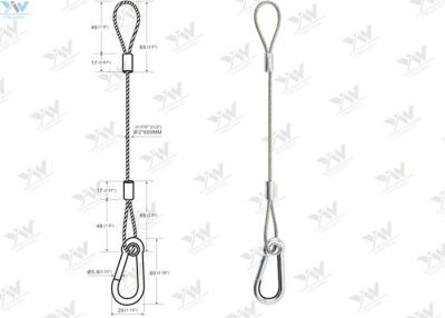 China Hook End Wire Rope Sling Ø 2.0 MM Steel Safe Rope With Loop End , Snap Hook for sale
