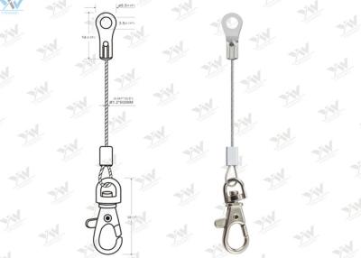 China Trigger Hook Wire Rope Sling Eyelet End Steel Safe Rope With Snap Key Hook for sale