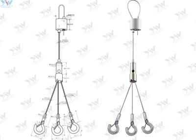 China Three Feet Cable Suspension Kits Cross Adjustable Gripper Loop Maker With Hooks for sale