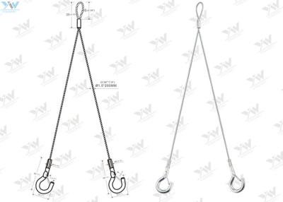 China Two Legs Steel Wire Suspension Kit Y Type Cross Cable Hanging With Snap Hooks for sale