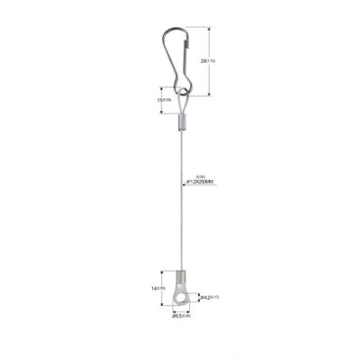 China Schleifen-und Augen-Edelstahl-Kabel-Abzugsleinen mit 28mm Knopf YW86533 zu verkaufen