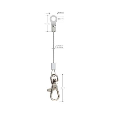 中国 Dリングの旋回装置のループ目のスナップYW86369が付いている7x7 IWRCワイヤー ロープの吊り鎖 販売のため