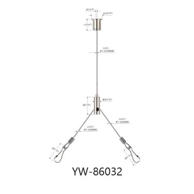 中国 銅材料LEDの照明灯Y適合の天井ケーブルの掛かるシステムYW86032 販売のため