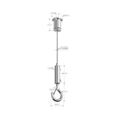 China Iluminación de la suspensión Kit With Adjustable Gripper Hook YW86336 del alambre que cabe en venta