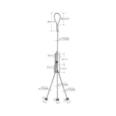 China Suspensión llevada agarrador ajustable Kit With Three Stopper Legs YW86363 de la luz del panel en venta