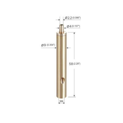 China Long Cylindrical Smart Hanging Cable Gripper 9x58mm Brass Material YW86412 for sale