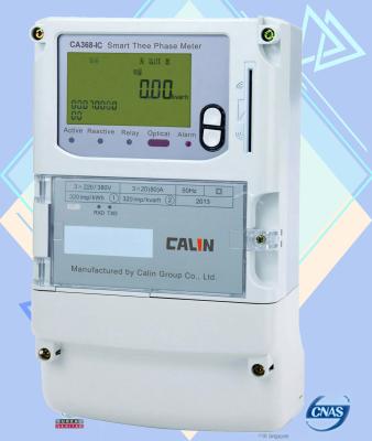 China Card Type Prepay Electric Meters / Encryption Load Switch 3 Phase Power Meter for sale