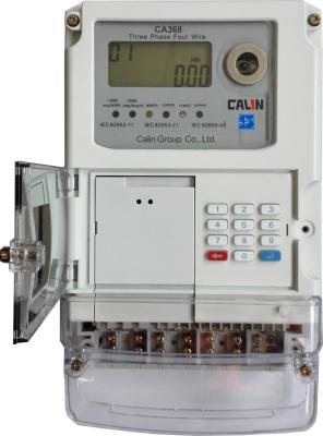 China 3 Phase Commercial Wireless Electricity Meter , Class 1S STS Prepaid Meters for sale