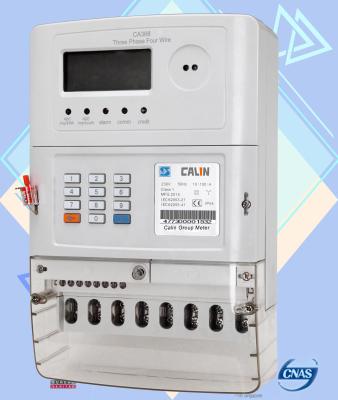 China Load Management Sts Prepaid Meters , 3 Phase Electricity Meter Safety for sale