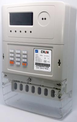 China STS Token Operated 3 Phase Electric Meter , Electricity Prepayment Meter for sale
