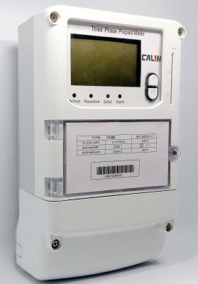 China Card Type Prepaid  Wireless Electricity  Meter Residential 3 Phase Kwh Meter for sale