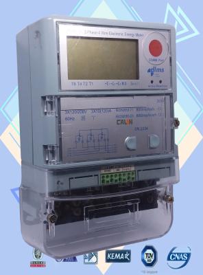 China 4 Programmed Channel 3 Phase Electric Meter / Prepaid Industrial Power Meter for sale