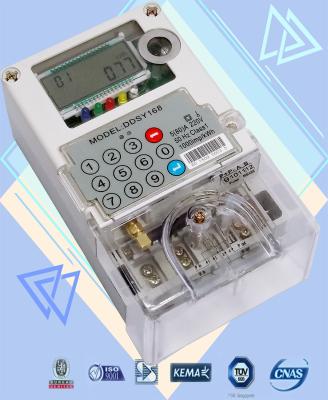 China Two Way Communication Single Phase Watt Hour Meter Polycarbonate Build - In GPRS for sale