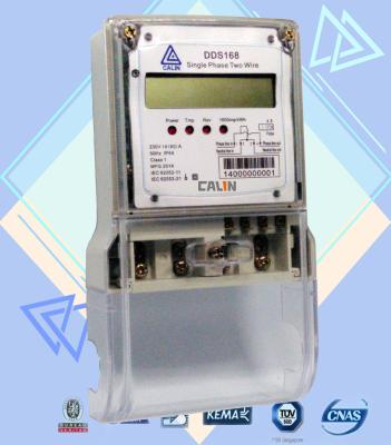China LCD Display Single Phase Electric Meter , Tamper Proof Prepaid Power Meters for sale