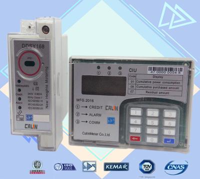 China Split Type STS Single Phase Electric Meter , Plc G3 Rf  Din Rail Power Meter for sale
