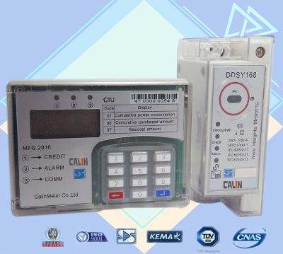 China 35mm Din Rail Electric Meter Power Line Carrier Prepayment Electricity Meter for sale