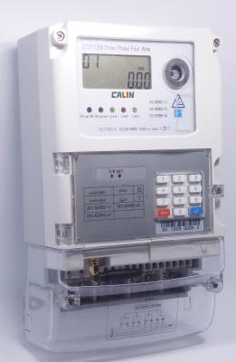 China 3 Phase Wireless Electricity Meter , Feedback Keypad STS Prepayment Meter for sale