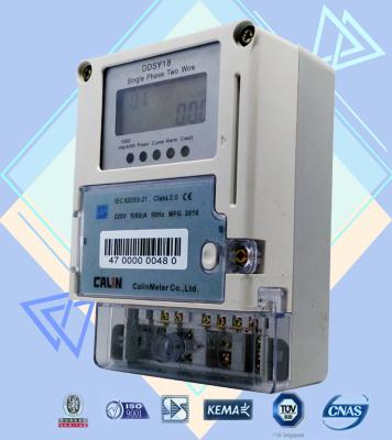 China Card Prepayment Wireless Electricity Meter ,  6 Digits Single Phase Kwh Meter for sale