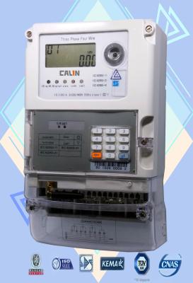 China Polyphase STS Prepayment Meters Low Credit Warning Smart Power Meter for sale
