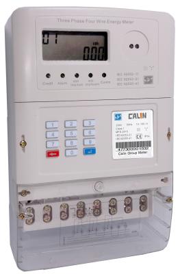 China Ultrasonic Welded 3 Phase Electric Meter , 3 Element 4 Quadrant STS Prepayment Meter for sale