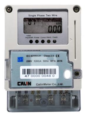 China Card Type Smart Electric Meters , Plug - In Module Single Phase Electronic Meter for sale