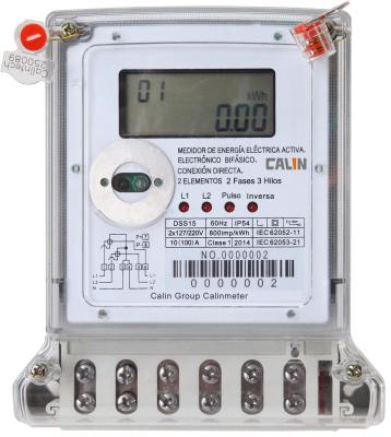 China Commercial 2 Phase Electric Meter 3 Wire Electricity Prepaid Meter for sale