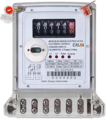 China Compact 2 Phase Wireless Watt Meter Poly - Carbonate Durable Amr Electric Meter for sale