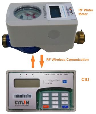 China Tipo rachado válvula travada eletrônica pagada antecipadamente residencial de uma comunicação do Rf dos medidores de água à venda