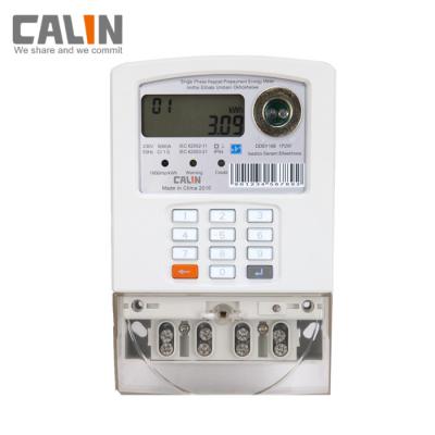 China STS Single Phase Power Meter Prepayment Keypad Electricity Meter With PLC / RF Communication for sale