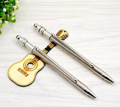 China Think Ink Pen Stress Release Metal Spring Pen Fidget Pen for sale