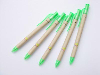 China Eco-friendly logo pen promotional advertising Stationery recyclable paper pen for sale