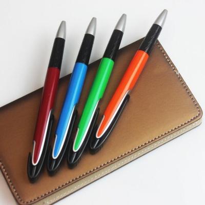 China New Design China Promotional Plastic Click Biro Pen with Grip for sale