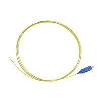 China Simplex 9 / 125 SC UPC Pigtail 0.9mm Yellow G652D Fiber Optic Pigtail for CATV , LAN , WAN for sale