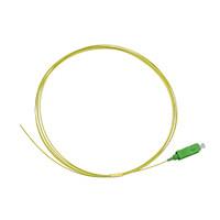 China Yellow PVC / LSZH 0.9mm Simplex 1550nm SC APC Pigtail Fiber Optic for sale