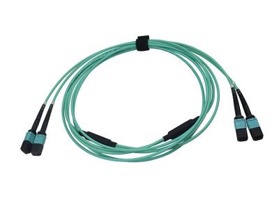China Cable de fribra óptica de Data Center de la PC de la PC MTP de MTP, base 48core OM3 OM4 de la fibra óptica 24 en venta