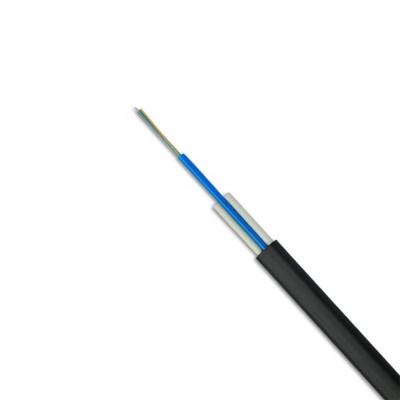 China Flat Ftth Optical Fiber Cable , FRP Drop Wire Fiber Optic 2 Core for sale