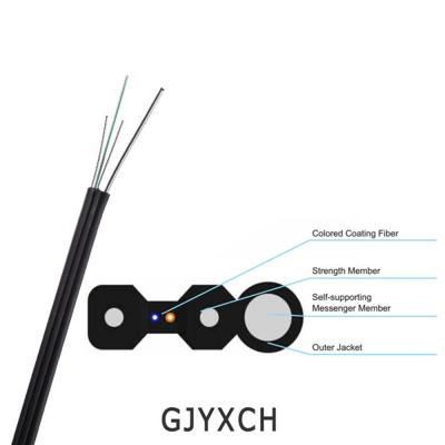 China Outdoor 1-2 Core Ftth Drop Cable Self Supporting 2.0×5.3mm GJYXCH-1-2B6a2 for sale